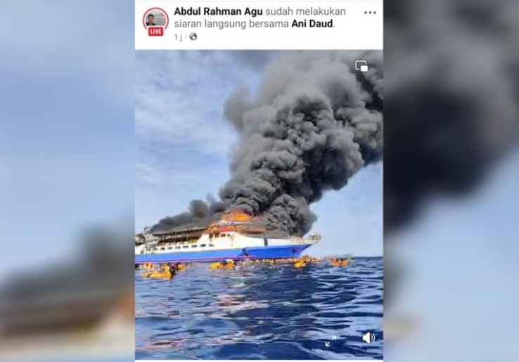 Kapal KM Barcelona V Talaud-Manado Terbakar, Penumpang Berlompatan ke Laut
