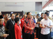 Megawati, Jokowi dan Ganjar Tinjau Pameran Pangan di Arena Rakernas IV PDIP