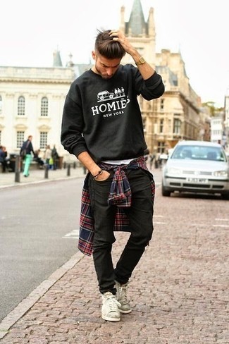 sweater black jeans