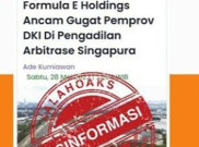 [HOAKS atau FAKTA]: Pemprov DKI Bakal Digugat FEH karena Biaya Komitmen