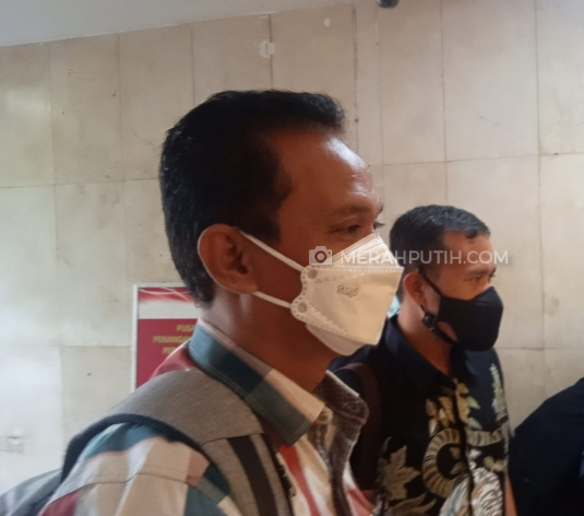 Kalapas Klas I Tangerang Victor Teguh di Mapolda Metro Jaya (MP/Kanugraha)