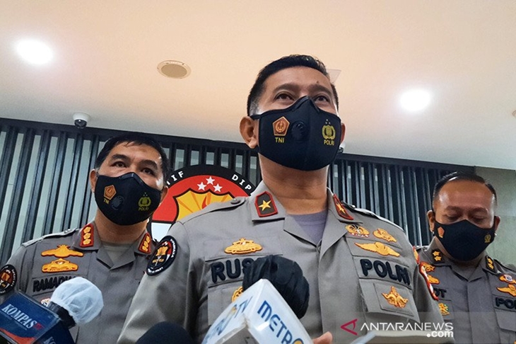 Kepala Biro Penerangan Masyarakat Mabes Polri Brigjen Pol Rusdi Hartono, Selasa (6/4/2021). ANTARA/Laily Rahmawaty/am.