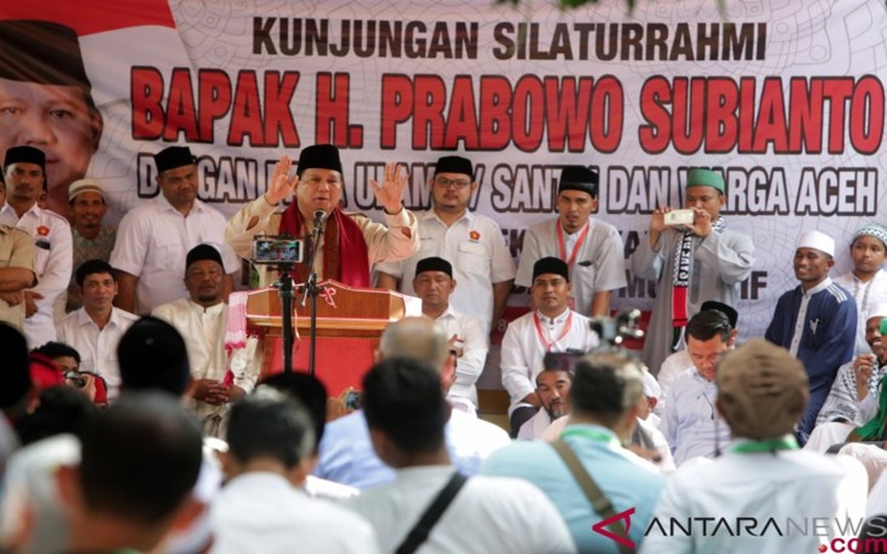  Dapat Sambutan Meriah, Prabowo-Sandi Puji Masyarakat Aceh 