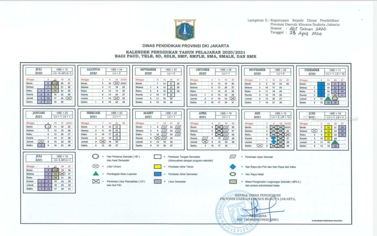 13 Juli Sekolah di DKI Dibuka, Berikut Kalender Pendidikan Tahun Ajaran 2020/2021