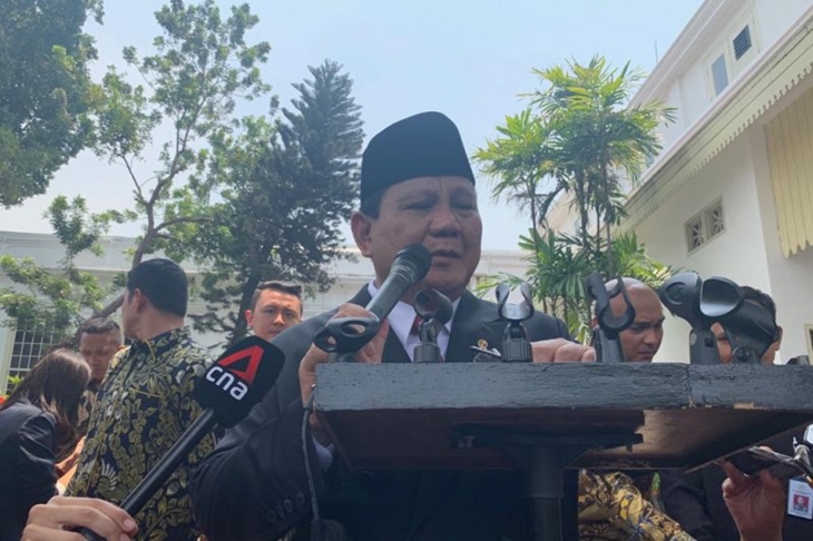 Menteri Pertahanan Prabowo Subianto minta waktu pelajari situasi sebelum mulai bekerja (Hanni Sofia)