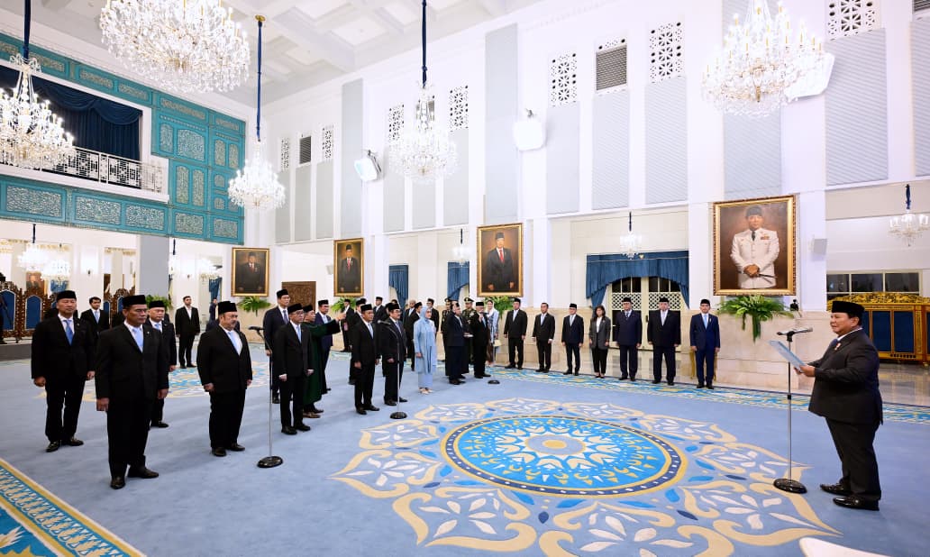 Momen Presiden Prabowo Subianto Melantik Dewan Energi Nasional (DEN) di Istana Negara