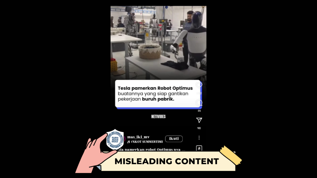[HOAKS atau FAKTA] : Tesla Produksi Robot Optimus untuk Gantikan Karyawan Pabrik