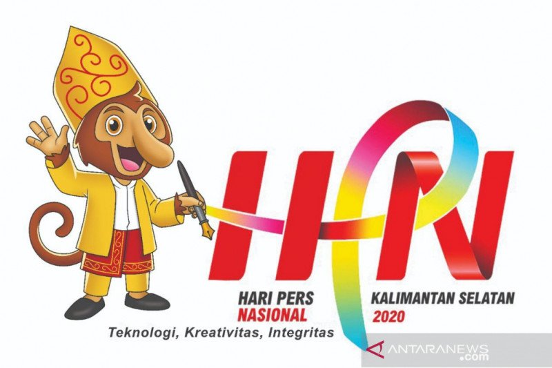 Logo HPN 2020 menampilkan satwa langka Bekantan (kera hidung panjang), maskot fauna Kalsel (Syamsuddin Hasan)