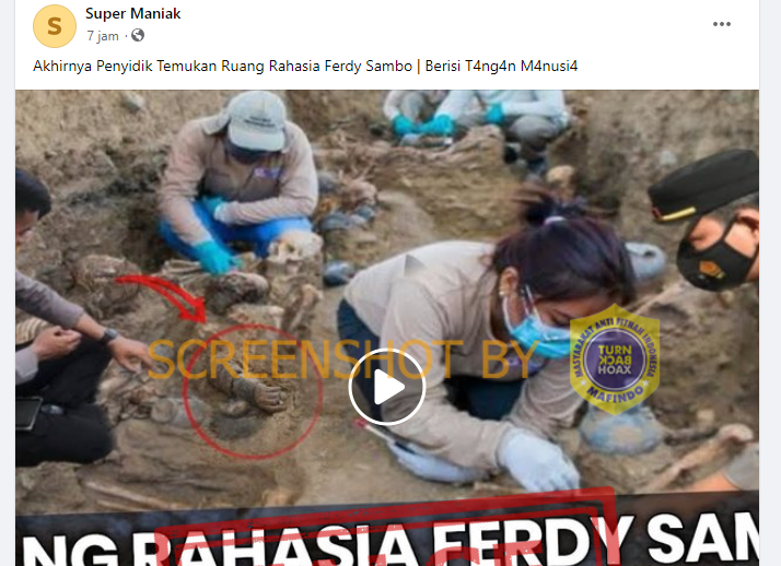 [HOAKS atau FAKTA]: Ruang Rahasia Ferdy Sambo, Berisi Potongan Tangan Manusia