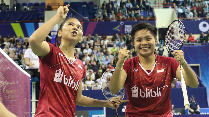 Tumbangkan Juara Dunia 2017, Greysia/Apriyani ke Partai Puncak