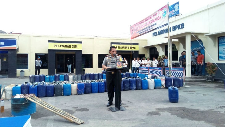 Polres Cirebon Musnahkan Barang Bukti Hasil Operasi Cipta Kondisi