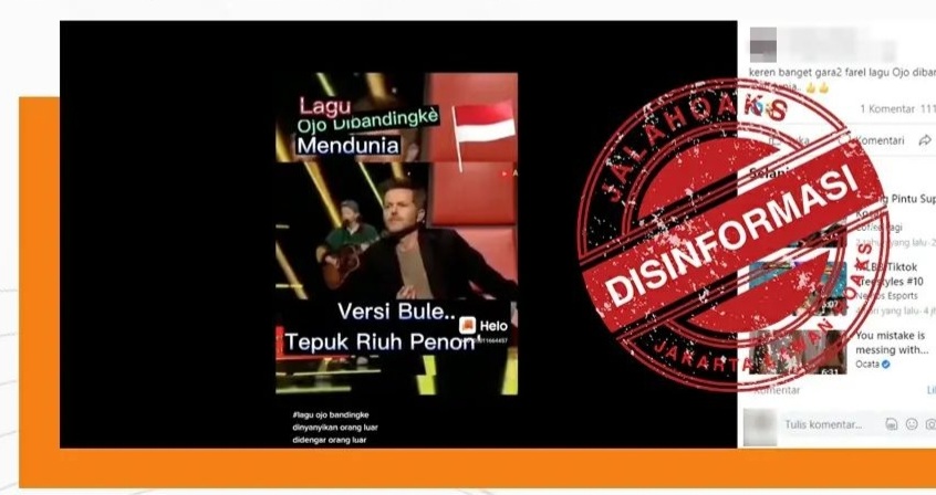 [HOAKS atau FAKTA]: Lagu Ojo Dibadingke Disukai Bule