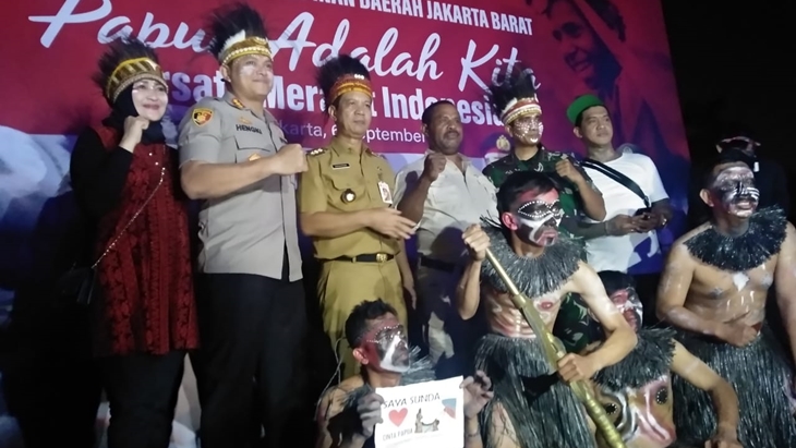Hadirin aksi 'PAPUA ADALAH KITA, BERSATU MERAJUT INDONESIA'. (Ist)