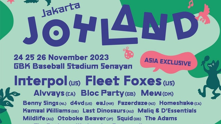 Interpol, Fleet Foxes Hingga MEW Siap Gempur Joyland Festival 2023