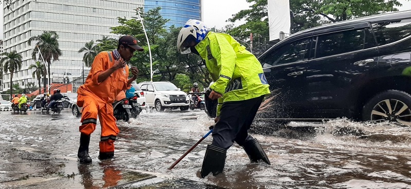 Ilustrasi banjir di Jakarta. (MP/ Dicke)