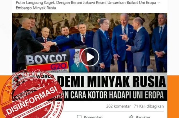 [HOAKS atau FAKTA] : Jokowi Boikot Uni Eropa Dukung Rusia