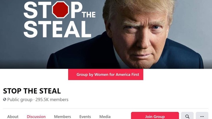 Diblokir di Facebook, &lsquo;Stop the Steal&rsquo; Justru Semakin Menyebar