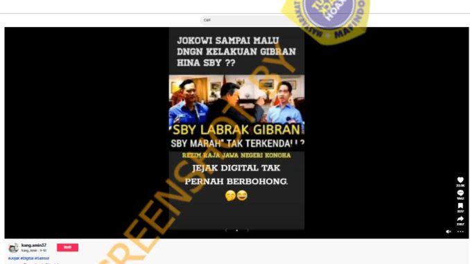 [HOAKS atau FAKTA] : SBY Marah-marah dan Labrak Gibran