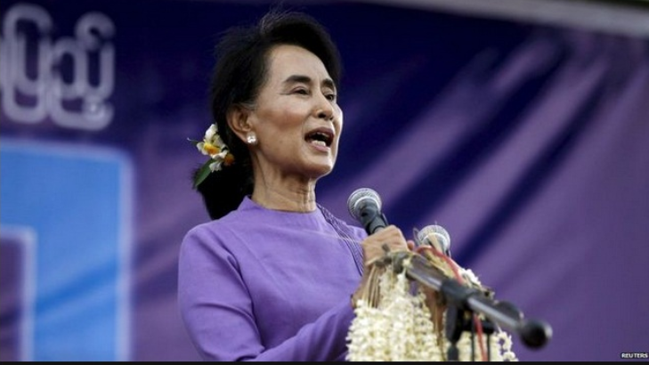 Pemimpin Myanmar Aung San Suu Kyi (Foto: ANTARA FOTO/Reuters/pool)