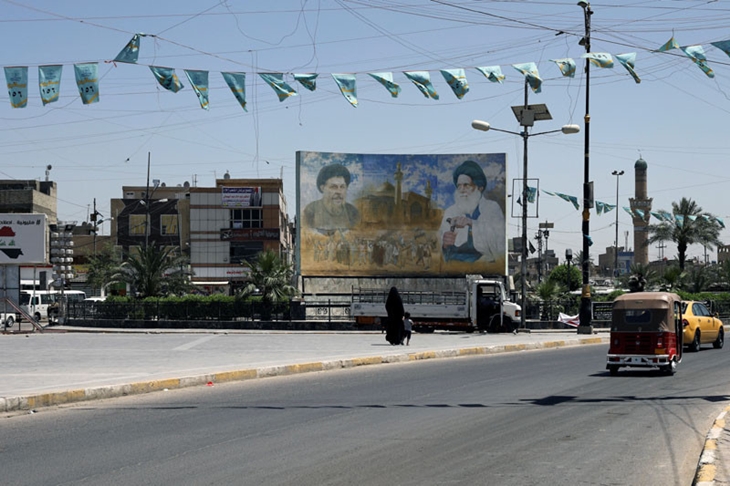 Suasana jalan di distrik Kota Sadr, Baghdad, Irak, Sabtu (19/5/2018). (Foto: Antara/REUTERS/Thaier al-Sudani)