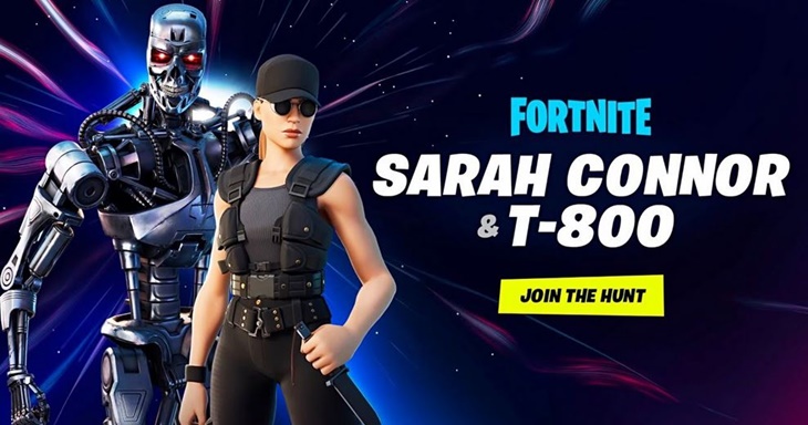 Fortnite Datangkan Sarah Connor dan T-800 dari Film Terminator