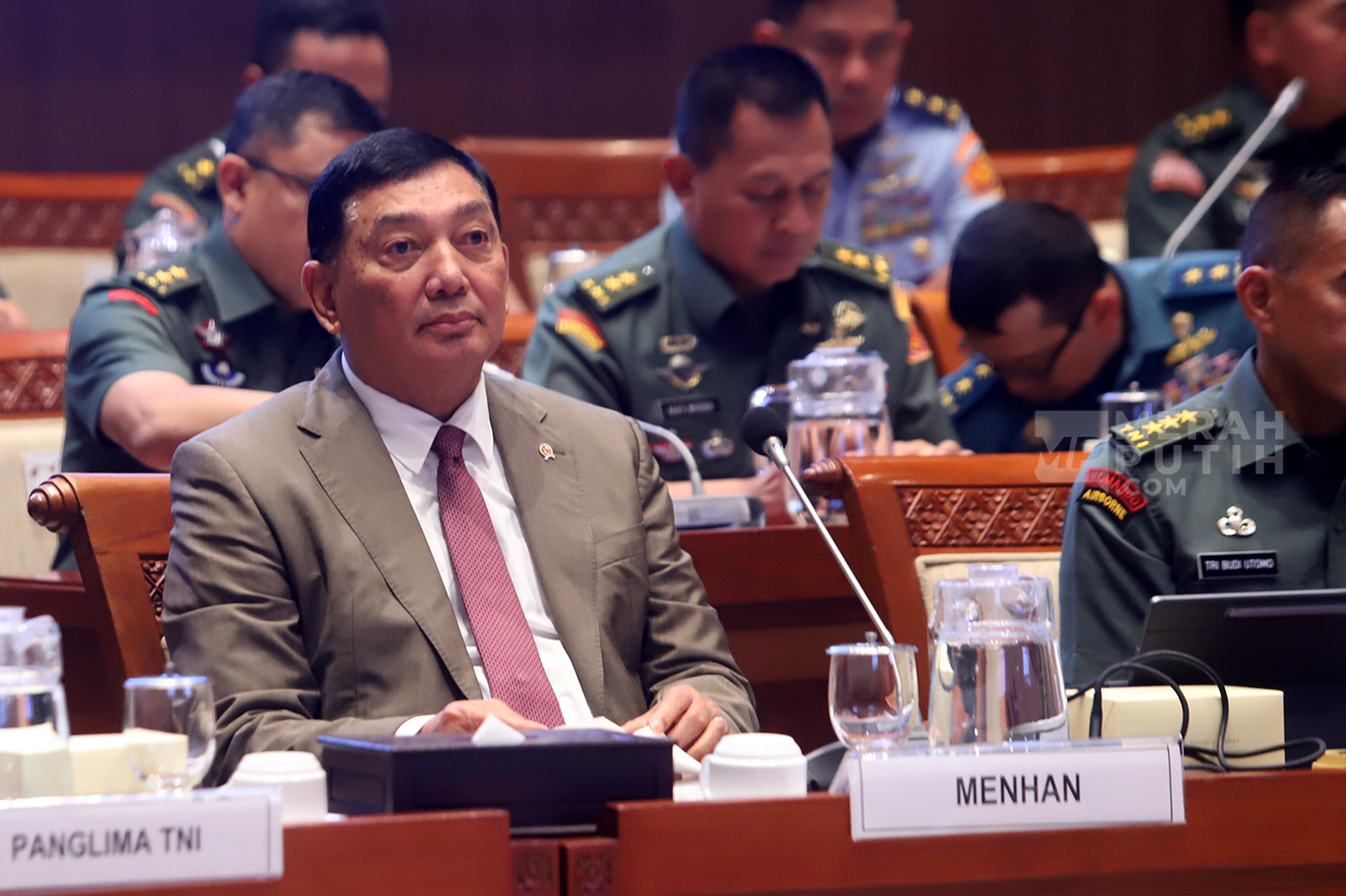 Raker Menteri Pertahanan Sjafrie Sjamsoeddin dengan Komisi I DPR Bahas Peran KODAM Baru