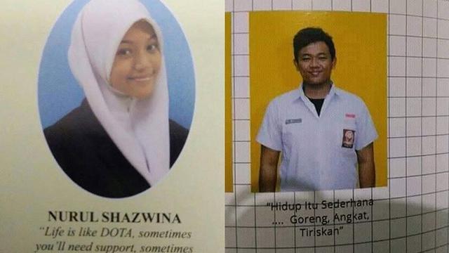 Pesan di buku kenangan bikin tertawa sendiri. (Foto liputan 6)