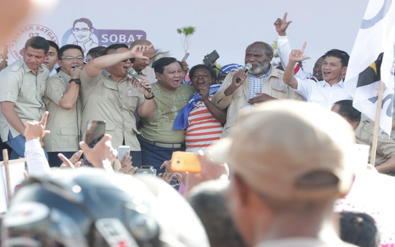  Lagu 'Sio Mama' Tutup Kampanye Akbar Prabowo di Merauke 