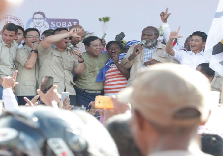  Lagu 'Sio Mama' Tutup Kampanye Akbar Prabowo di Merauke 