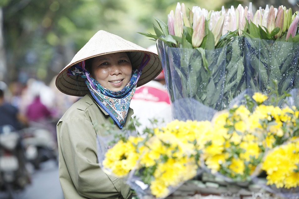 Penjual bunga di Hanoi (Sumber: Pixabay/Thangphan)