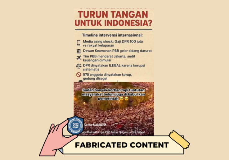 [HOAKS atau FAKTA] : PBB Nyatakan DPR Ilegal karena Terindikasi Korupsi Sistematis