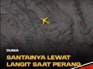 Pesawat Ini dengan Santainya Lewat Langit yang Sedang Perang, Bukan Takut Mati Tapi Lagi Kejar Deadline