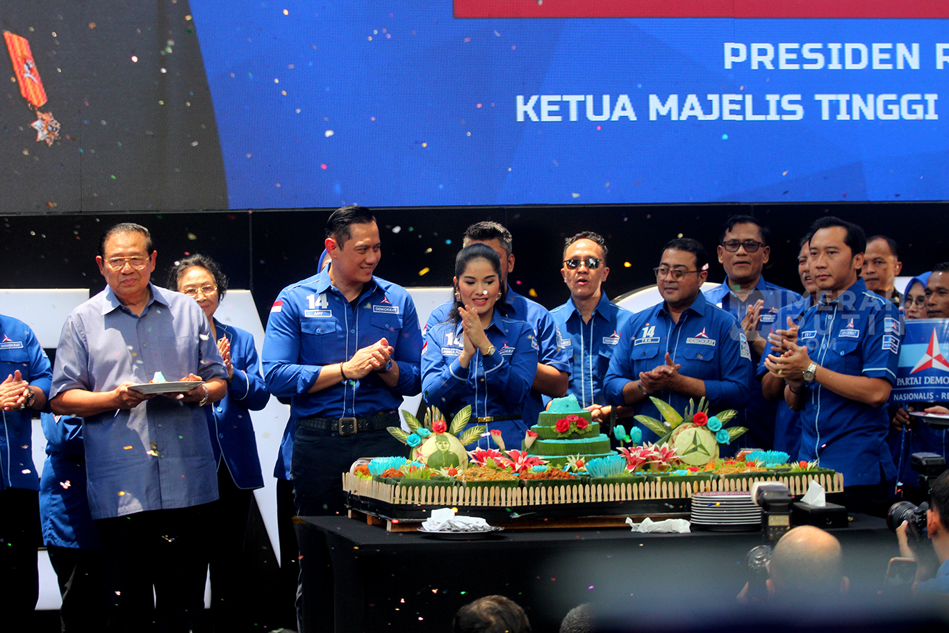 SBY Hadiri Peringatan HUT Ke 23 Partai Demokrat di Jakarta