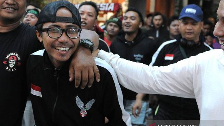Suporter Timnas Indonesia yang Ditahan Malaysia Tiba di Bali