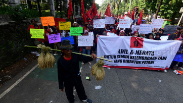 Aksi Hari Tani Nasional, Petani Indramayu Tuntut Perbaikan Irigasi dan Modernisasi Pertanian 