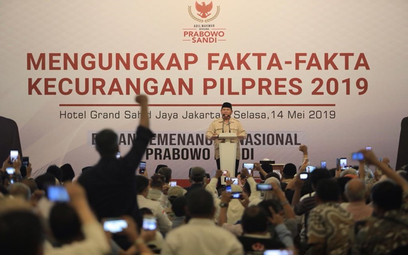 Prabowo Subianto menegaskan pihaknya menolak perhitungan KPU