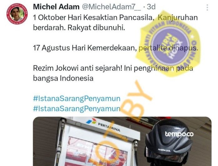 [HOAKS atau FAKTA]: Pertalite Bakal Dihapus Pada 17 Agustus 2024