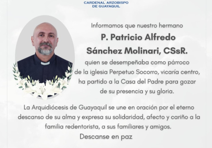 Nahas, Pastor Paroki Patricio Alfredo Sanchez di Ekuador Meninggal Tertimpa Salib