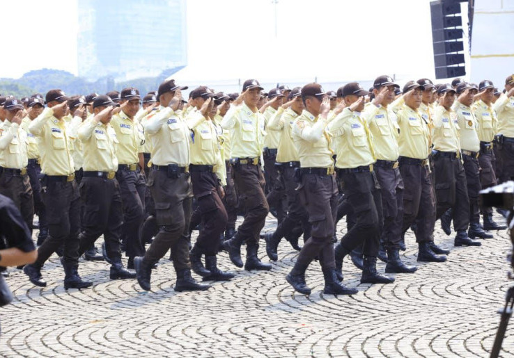 Makna di Balik Kehadiran Banser Hingga Satpam di Defile HUT ke-79 Bhayangkara 