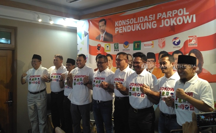 Para sekjen parpol pengusung Jokowi