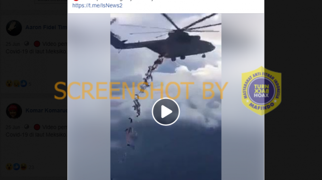 [HOAKS atau FAKTA]: Helikopter Buang Jenazah Korban COVID-19 di Laut Meksiko