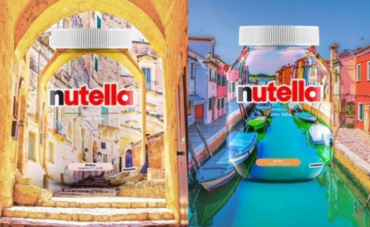Label edisi khusus ini perlihatkan 30 lokasi indah di seantero negeri. (Foto: Instagram@nutellaitalia)
