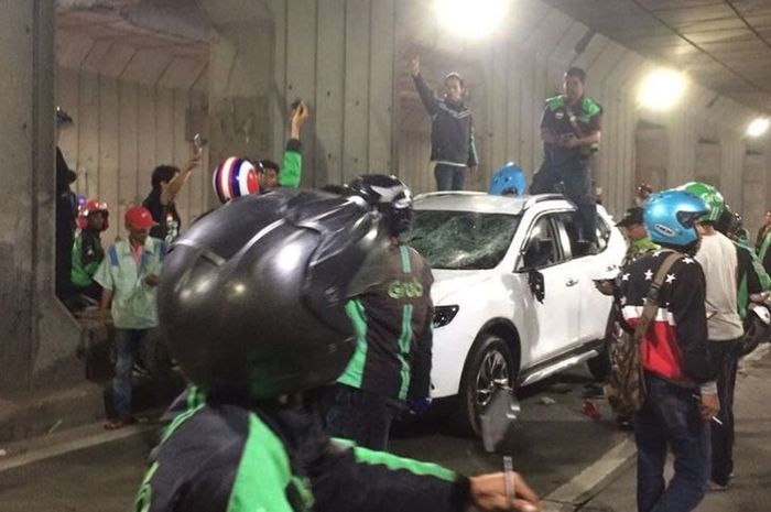 2 Driver Ojek Online Jadi Tersangka Perusakan Mobil, Ini Perannya