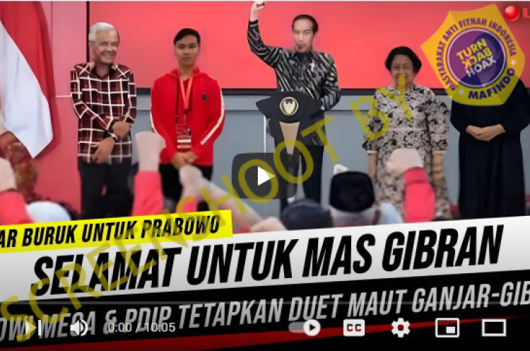[HOAKS atau FAKTA]: Jokowi dan Megawati Tetapkan Duet Ganjar Gibran di Pilpres 2024