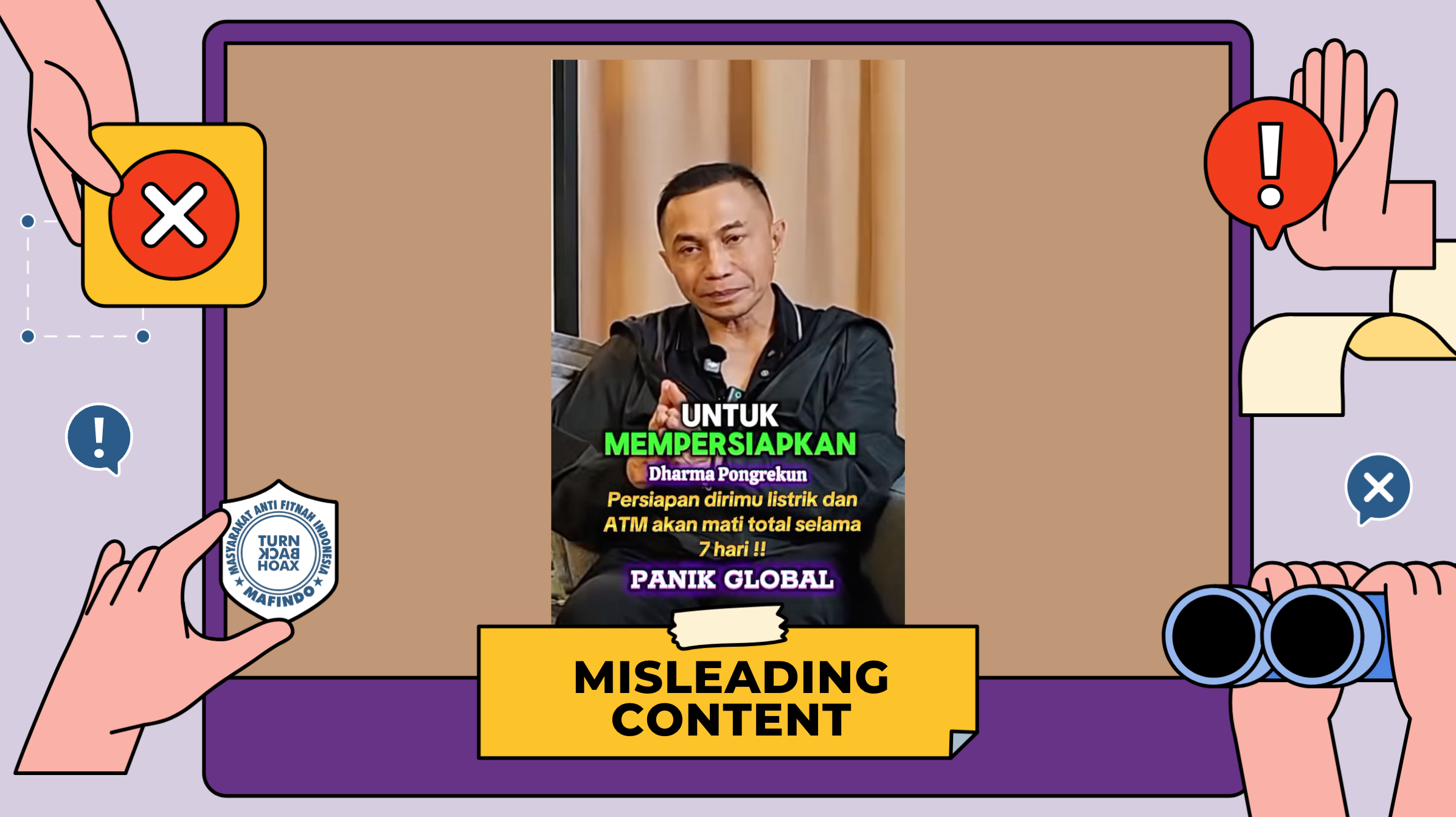[HOAKS atau FAKTA] : Rakyat Harus Bertahan Hidup! Listrik dan Layanan ATM di Indonesia bakal Mati Selama 7 Hari