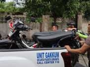 Polisi Sita 45 Motor Knalpot Brong Peserta Kampanye Kubu 03 di Solo