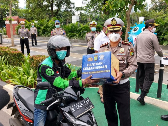 Gelar Operasi PSBB, Polisi Sasar Pangkalan Ojek dan Pengemudi Ojol