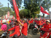 Konvoi Motor Kader PDIP Hadiri Puncak BBK 2023, Banteng Merahkan GBK