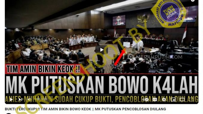 [HOAKS atau FAKTA]: Anies Menangkan Gugatan di MK, Pemilu Diulang