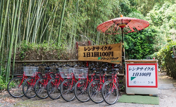 Tempat penyewaan sepeda di Kyoto. (Foto: Pixabay/Mariamichelle)